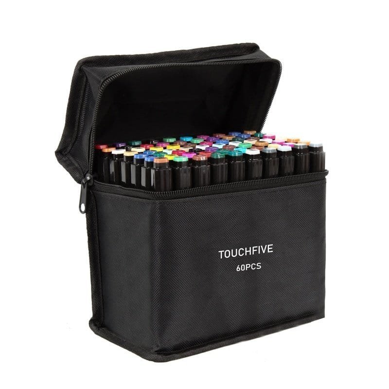 TouchFIVE-30-40-60-80-168-Color-Art-Markers-Set-Dual-Headed-Artist-Sketch-Oily-Alcohol-20210310-044135.jpg Color Art Markers Set Alcohol based markers - Image 1